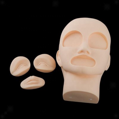 3D Mannequin Head Eye Lip Practice Skin for Permanent Makeup Tattoo Training